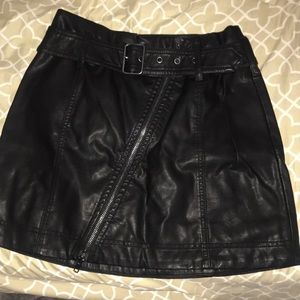 Free People Leather miniskirt